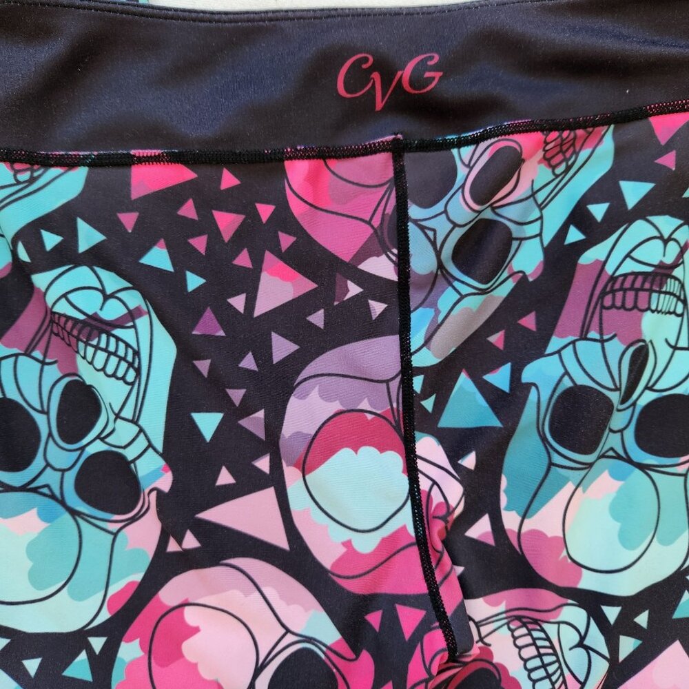 CVG Constantly Varied Gear Crossfit Leggings Retired Skull Stretchy Athleisure - Picture 3 of 6